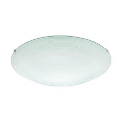 90014 MALVA Светильник настенно-потолочный с 2 лампами E27, 120Вт, IP20, стекло бежевое, арматура белая