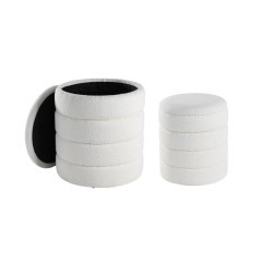 424125 AMPAHAKA Пуф комплект из 2 шт. полиэстер белый H445 Ø400 424125 AMPAHAKA Пуф комплект из 2 шт. полиэстер белый H445 Ø400