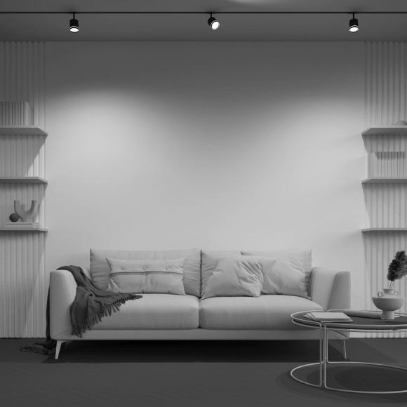 Однофазный двужильный светодиодный трековый светильник Maytoni Unity TR085-1-5W3K-B Orlo 3000К 200Лм CRI90+ 120° 5Вт