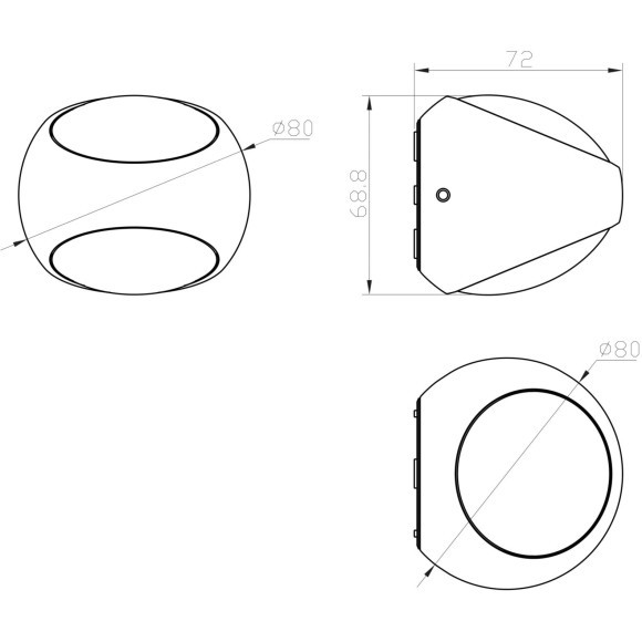 Настенный светильник (бра) Outdoor O032WL-L6B3K Настенный светильник (бра) Outdoor O032WL-L6B3K