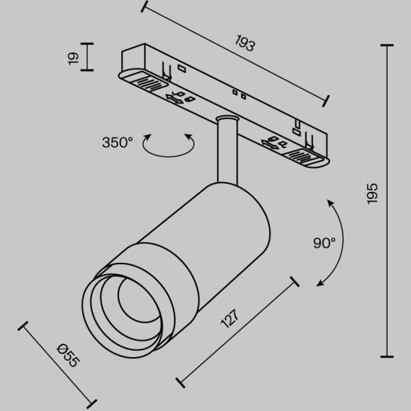 Трековый светильник Technical TR212-4-12WTW-Z-DSZ-W Трековый светильник Technical TR212-4-12WTW-Z-DSZ-W