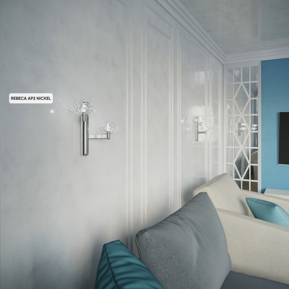 Бра Crystal Lux REBECA AP2 NICKEL Бра Crystal Lux REBECA AP2 NICKEL