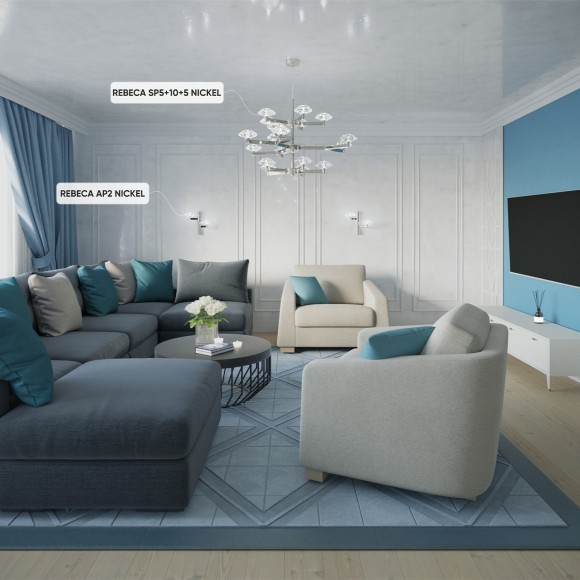 Бра Crystal Lux REBECA AP2 NICKEL Бра Crystal Lux REBECA AP2 NICKEL