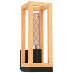 43745 Бра NAFFERTON, 1Х40W, E27, L100, H280, A125, сталь, черный/дерево, коричневый 43745 Бра NAFFERTON, 1Х40W, E27, L100, H280, A125, сталь, черный/дерево, коричневый