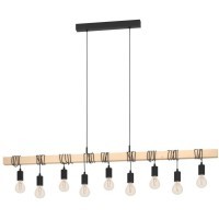 44099 Подвес TOWNSHEND, 9х60W(E27), L1500, B100, H1100, сталь, дерево, черн, коричн