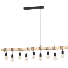 44099 Подвес TOWNSHEND, 9х60W(E27), L1500, B100, H1100, сталь, дерево, черн, коричн