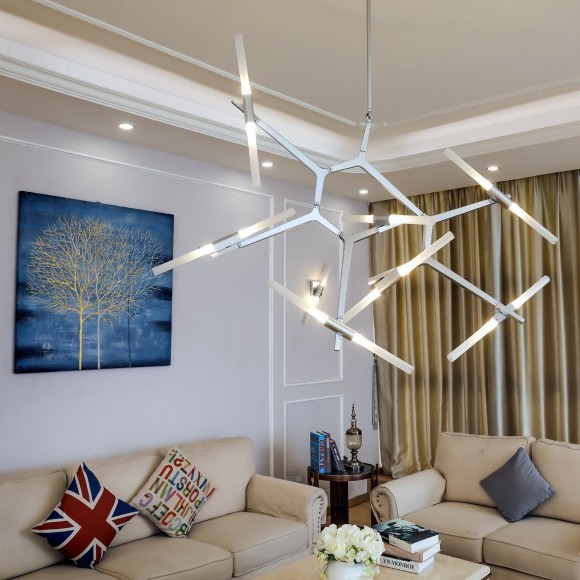 SL947.102.14 Люстра потолочная ST-Luce Серебристый/Белый G9 14*5W LACONICITA