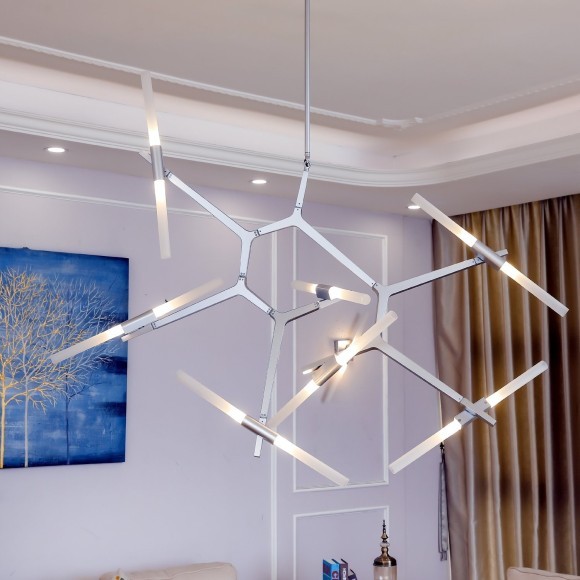 SL947.102.14 Люстра потолочная ST-Luce Серебристый/Белый G9 14*5W LACONICITA