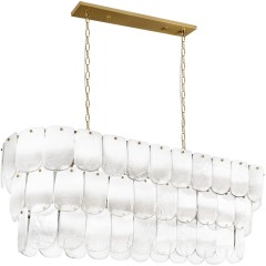 10482/1200R White Loft IT GRADIENT Подвесная люстра на 20 ламп E14, бронзовое металлическое основание, белые стеклянные плафоны, IP20