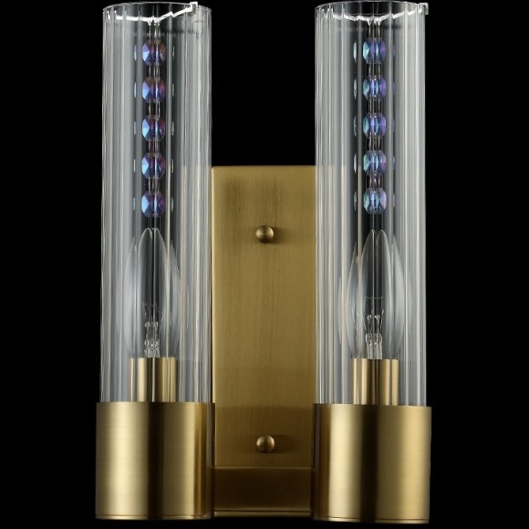 Бра Crystal Lux OTONO AP2 BRASS/TRANSPARENTE