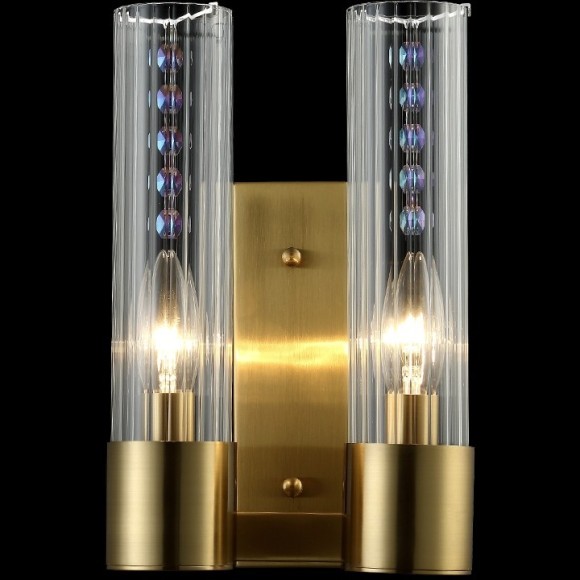 Бра Crystal Lux OTONO AP2 BRASS/TRANSPARENTE
