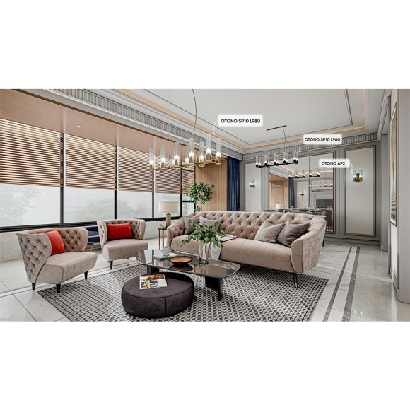 Бра Crystal Lux OTONO AP2 BRASS/TRANSPARENTE