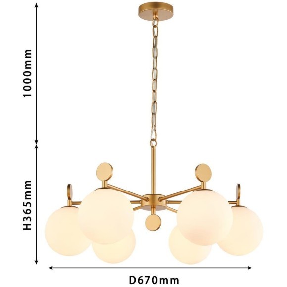 Подвесная люстра Absolute 2928-6P Подвесная люстра Absolute 2928-6P