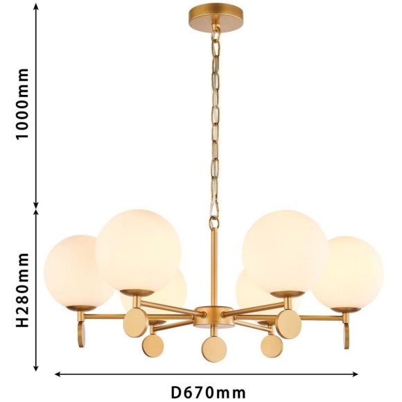 Подвесная люстра Absolute 2928-6P Подвесная люстра Absolute 2928-6P