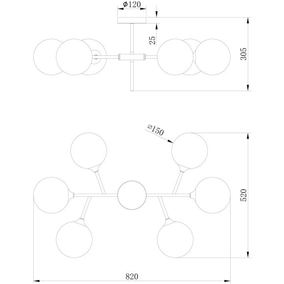 Люстра на штанге Freya FR5115PL-06BZ1 Maddison под лампы 6xG9 40W Люстра на штанге Freya FR5115PL-06BZ1 Maddison под лампы 6xG9 40W