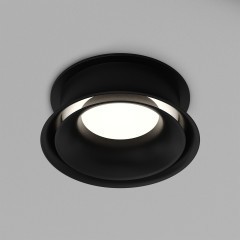 DK2403-BK Встраиваемый светильник влагозащ., IP 44, 10 Вт, GU10, черный, алюминий
