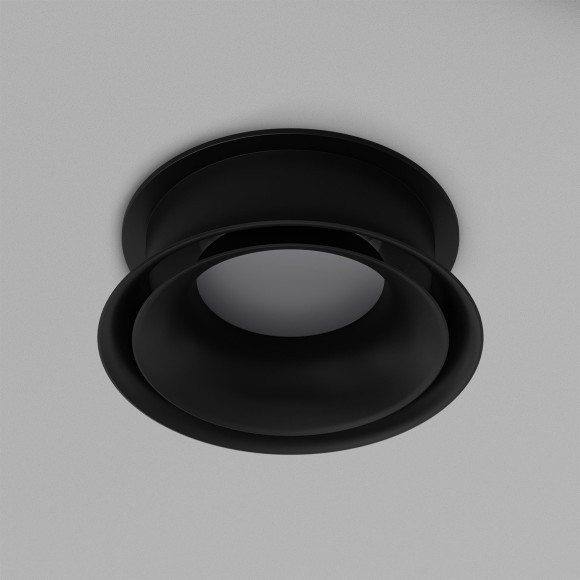 DK2403-BK Встраиваемый светильник влагозащ., IP 44, 10 Вт, GU10, черный, алюминий