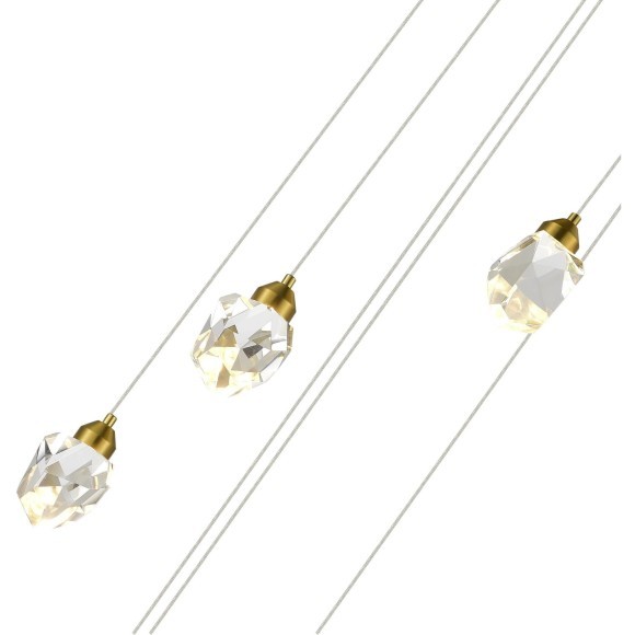 SL6114.203.06 Светильник подвесной ST-Luce Золотистый/Прозрачный LED 6*3W 3000K CASCATO