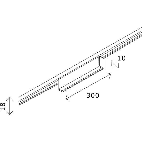 ST665.436.08 Ультратонкий трековый магнитный светодиодный светильник ST-Luce Super 5 CRI80+ 3000К 250Лм 100° 8Вт
