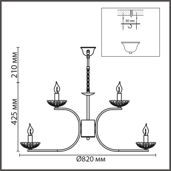 Люстра подвесная Е14 9*40W 220V LOLINA Lumion 8155/9 