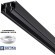 Novotech 135356 FLUM SHINO Черный встраиваемый 3м трековый гарпунный шинопровод для монтажа в ПВХ натяжные потолки, прямые соед. планки 4шт в комплекте, гарпун и заглушки гарпуна в комплекте, 48V, IP20