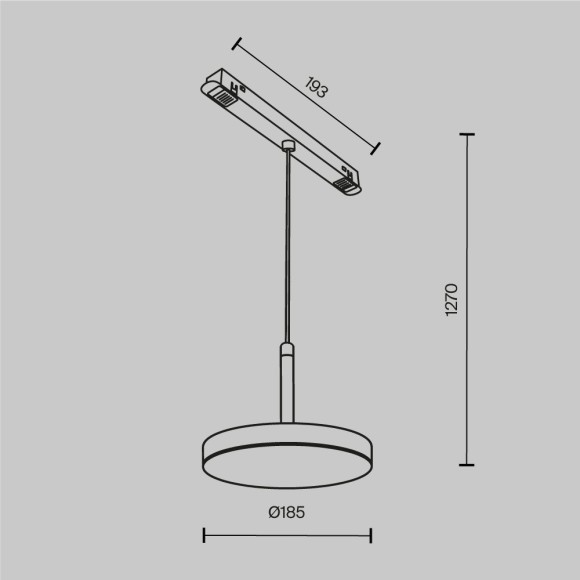 TR123-2-15W3K-B Трековый магнитный светодиодный светильник Maytoni Exility CRI90+ 3000К 708Лм 120° 15Вт