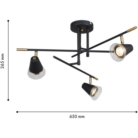 4618-3C, потолочная люстра, D650xH360, 3xGU10x35W, excluded