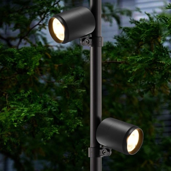 4638-2F, уличный светильник, L280xW100xH2000, 2xLEDx12W, 2100LM, 4000K, IP65, included