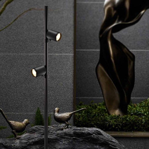 4638-2F, уличный светильник, L280xW100xH2000, 2xLEDx12W, 2100LM, 4000K, IP65, included