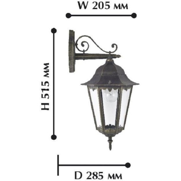 Настенный фонарь уличный London 1808-1W