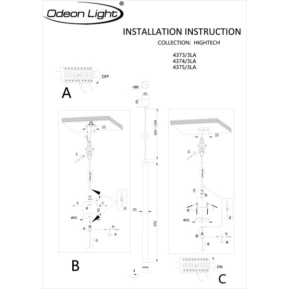 4374/3LA Подвесной светильник Odeon Light HIGHTECH IP20 LED 3W Ra90 400Лм 3000K 220-240V FIANO