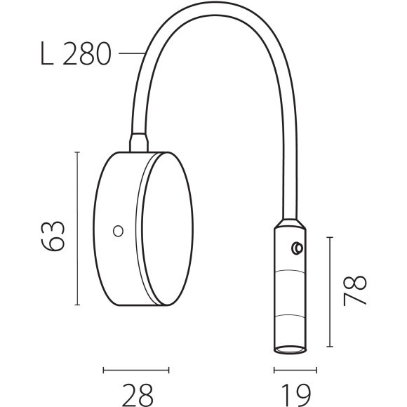 Бра LED 3W 145LM 3000K Omega Lightstar 200134