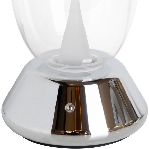 Настольная лампа диммируемая 10W 3000K прозрачный/хром Uovo III Lightstar 807904