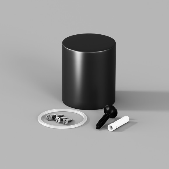 Торцевая металлическая заглушка Nemo D25 черный 20317 Торцевая металлическая заглушка Nemo D25 черный 20317