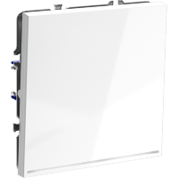 Проходной переключатель встраиваемый VOLTUM S70 одноклавишный с подсветкой 10А, (белый глянцевый)