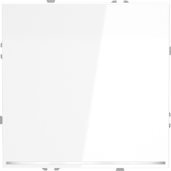 Проходной переключатель встраиваемый VOLTUM S70 одноклавишный с подсветкой 10А, (белый глянцевый)