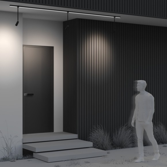 Светодиодный светильник для уличной трековой системы Maytoni Elasity IP65 Outdoor O-TR01-2-P-8WB3K