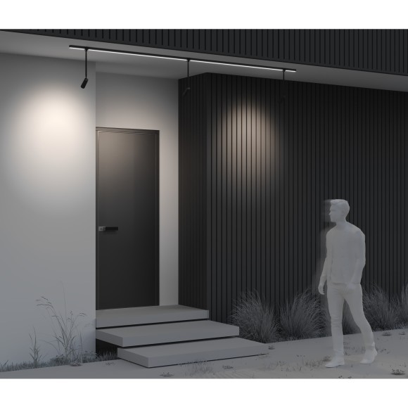 Светодиодный светильник для уличной трековой системы Maytoni Elasity IP65 Outdoor O-TR01-2-P-8WB3K