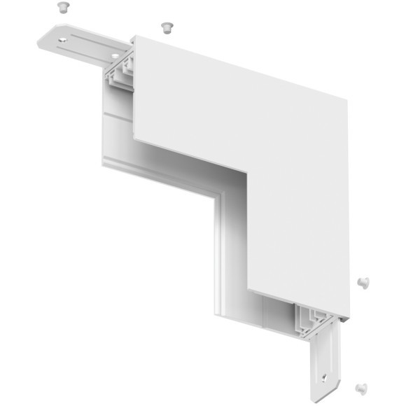 Соединитель угловой с потолка на стену для накладного шинопровода Smart 220V Denkirs TR2108-WH Соединитель угловой с потолка на стену для накладного шинопровода Smart 220V Denkirs TR2108-WH
