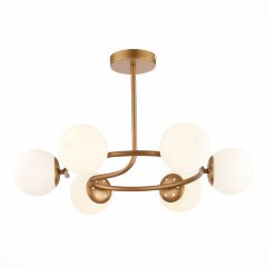 SLE220602-06 Светильник потолочный Золотистый/Белый E14 6*40W CALABRIA SLE220602-06 Светильник потолочный Золотистый/Белый E14 6*40W CALABRIA