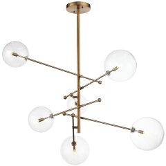 SL1205.303.06 Светильник подвесной ST-Luce Латунь/Прозрачный G9 6*5W SANDRO SL1205.303.06 Светильник подвесной ST-Luce Латунь/Прозрачный G9 6*5W SANDRO