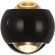 SY5707 LUSSOLE ЭВЕРЕТ черное настенное бра, LED 6 Вт, 4000 К, 540 Лм, IP20, металлический корпус, прозрачный стеклянный плафон