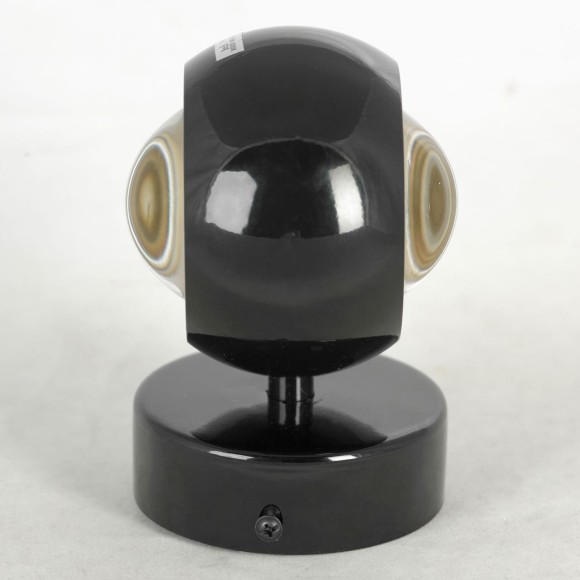 SY5707 LUSSOLE ЭВЕРЕТ черное настенное бра, LED 6 Вт, 4000 К, 540 Лм, IP20, металлический корпус, прозрачный стеклянный плафон