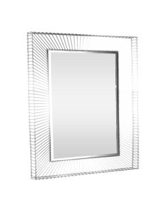 425035 MASINLOC Декоративное зеркало, сталь, зеркальное стекло, серебристый, L600, B50, H900 425035 MASINLOC Декоративное зеркало, сталь, зеркальное стекло, серебристый, L600, B50, H900