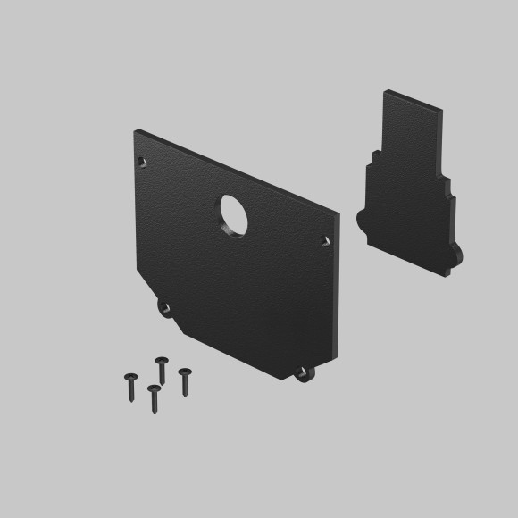 Комплект из 2 боковых заглушек для гарпунного шинопровода Maytoni Exility TRA034EC-SCH-42B