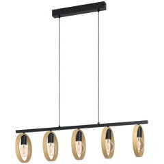 43552 Подвесной потолочный светильник (люстра) IPSDEN, 5Х40W, E27, L1005, B220, H1100, сталь/дерево, 43552 Подвесной потолочный светильник (люстра) IPSDEN, 5Х40W, E27, L1005, B220, H1100, сталь/дерево,