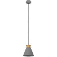 43838 Подвесной потолочный светильник (люстра) TWICKEN, 1Х40W, E27, H1100, Ø220, сталь, серый, золотой