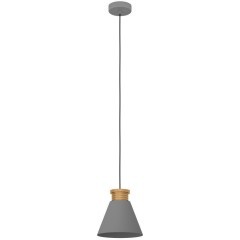 43838 Подвесной потолочный светильник (люстра) TWICKEN, 1Х40W, E27, H1100, Ø220, сталь, серый, золотой 43838 Подвесной потолочный светильник (люстра) TWICKEN, 1Х40W, E27, H1100, Ø220, сталь, серый, золотой