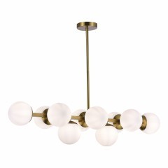 SLE1191-202-10 Светильник потолочный Золотистый/Белый E27 10*60W FRATTA SLE1191-202-10 Светильник потолочный Золотистый/Белый E27 10*60W FRATTA