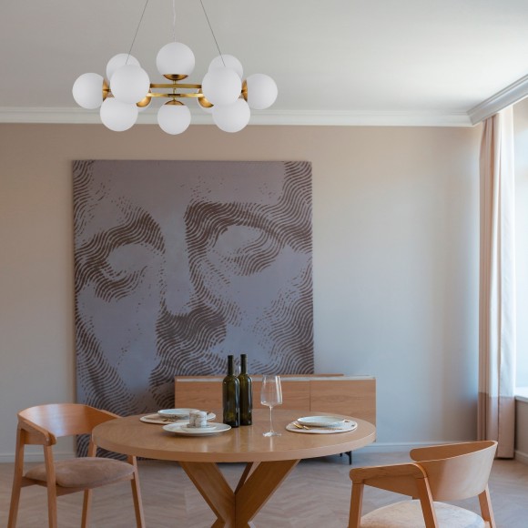 SLE1191-202-10 Светильник потолочный Золотистый/Белый E27 10*60W FRATTA